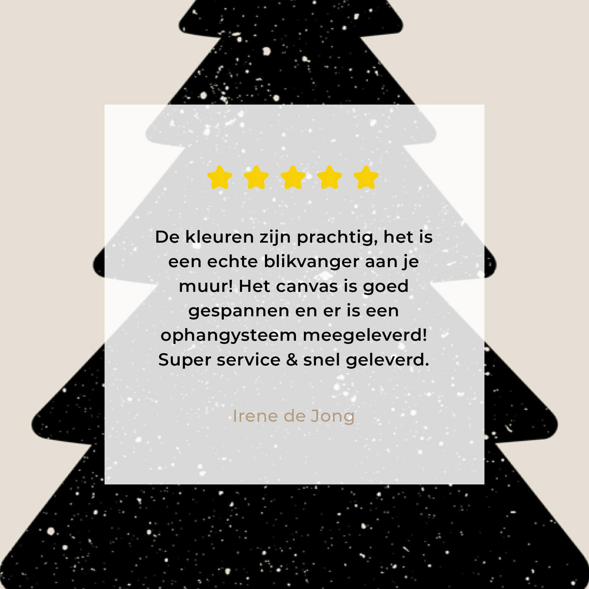 LEINWANDBILD Weihnachtsbaum - Schwarz - Urlaub - Beige Wohnzimmer Groß 120x80 cm - Schwarz, Textil (120/80cm) - MuchoWow