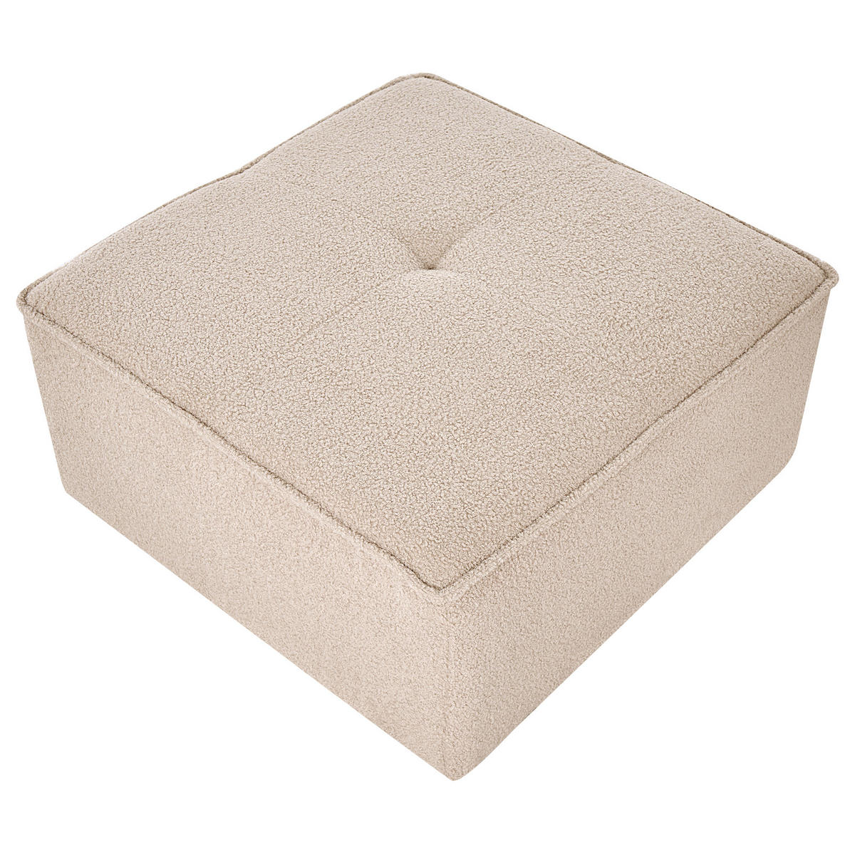 OTTOMANE Bouclé Beige Axebo - Beige, Textil (70/42/70cm) - Beliani