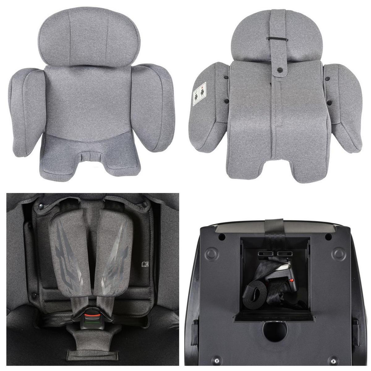 KINDERSITZ Draco i-Size grau (40-150cm) Isofix, 360° drehbar, Top Tether - Grau, Kunststoff (45/59/48cm) - Cangaroo