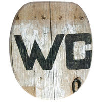 WC-SITZ mit Absenkautomatik Old Style - Braun, Holzwerkstoff (38/6/47cm) - Sanilo