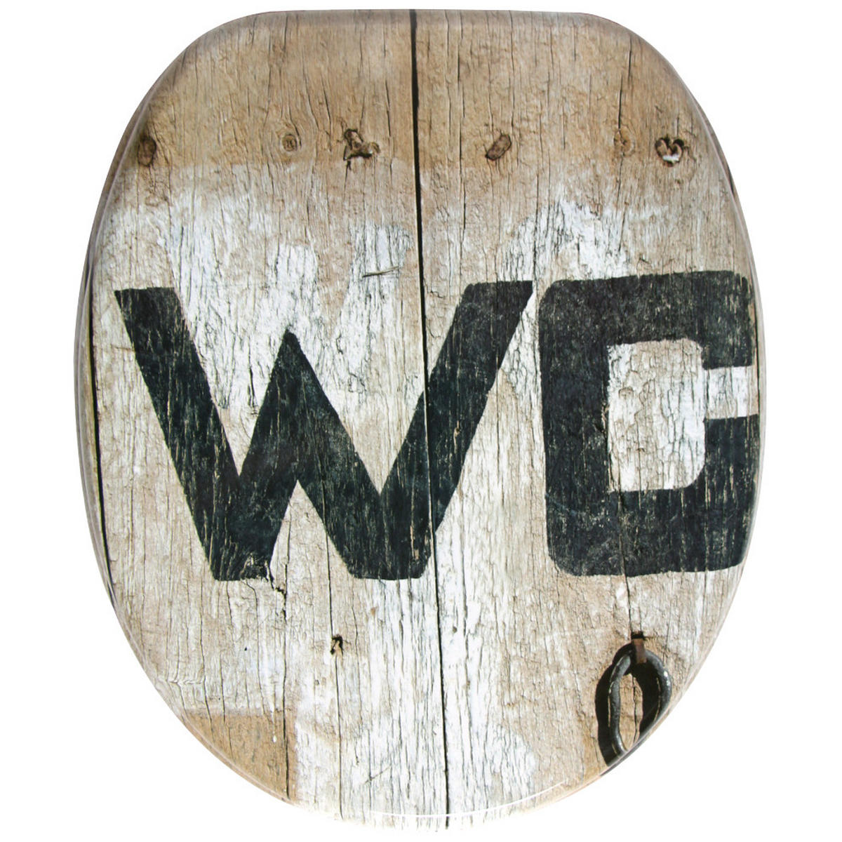 WC-SITZ mit Absenkautomatik Old Style - Braun, Holzwerkstoff (38/6/47cm) - Sanilo