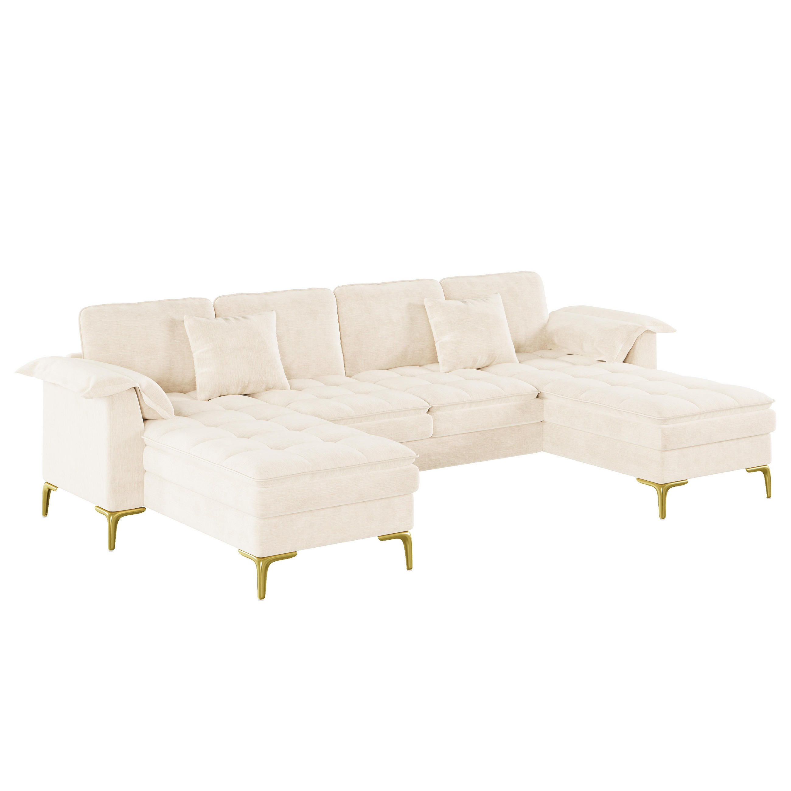 ComfortXL Wohnlandschaft Beige 262x86x134 cm