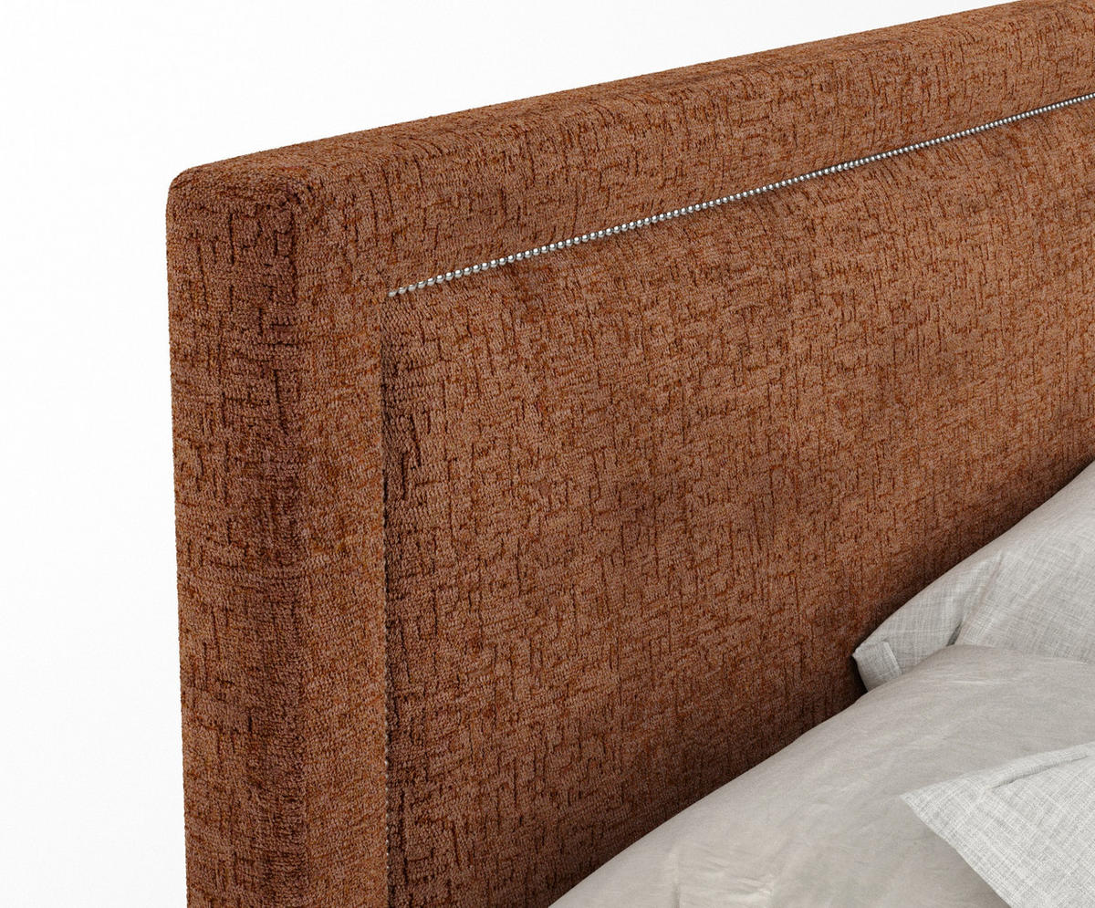 BOXSPRINGBETT Lavenda Kupferfarbe 180/200 cm - Schwarz/Kupferfarben, Holz/Holzwerkstoff (180/200cm) - Maison de Reve
