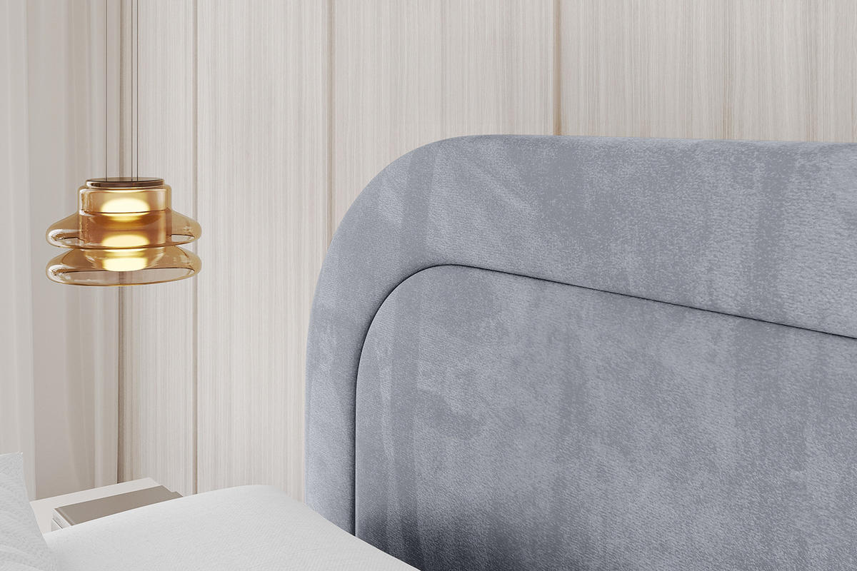 POLSTERBETT mit Bettkasten und Lattenrost, Boxbett ohne Matratze - LERAY 180x200 Grau - Grau, Holzwerkstoff/Textil (180/200cm) - ALTDECOR