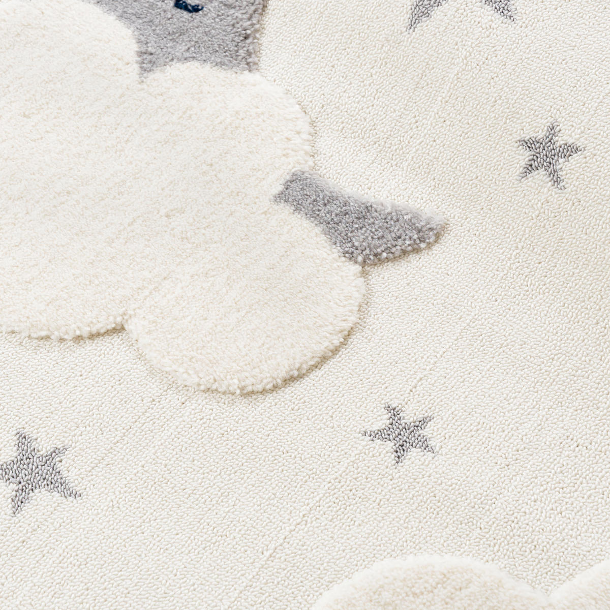 KINDERTEPPICH Beige Sterne, Mond - Mittelflor Rechteckig Weich 160 x 230 cm - Ecru/Multicolor, Textil (160/230cm) - Mazovia