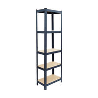 RAFT Antracit metal 5 polițe 30x50x180 cm - antracit, material plastic/compozit lemnos (50/180/30cm) - Relaxdays