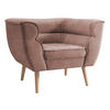SESSEL Bal 1 - Naturfarben/Rosa, Holz/Textil (82/75/74cm) - MIRJAN24