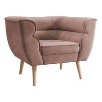 SESSEL Bal 1 - Naturfarben/Rosa, Holz/Textil (82/75/74cm) - MIRJAN24