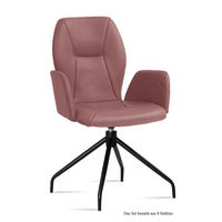 ARMLEHNSTUHL drehbar (8er-Set) Dorett 58x92x60 Schwarz/Rosewood - Dunkelrosa/Schwarz, Kunststoff (60/92/58cm) - 58aufmkessel