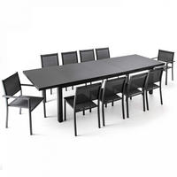 GARTENSET 11-tlg., Grau - Grau, Metall - Oviala