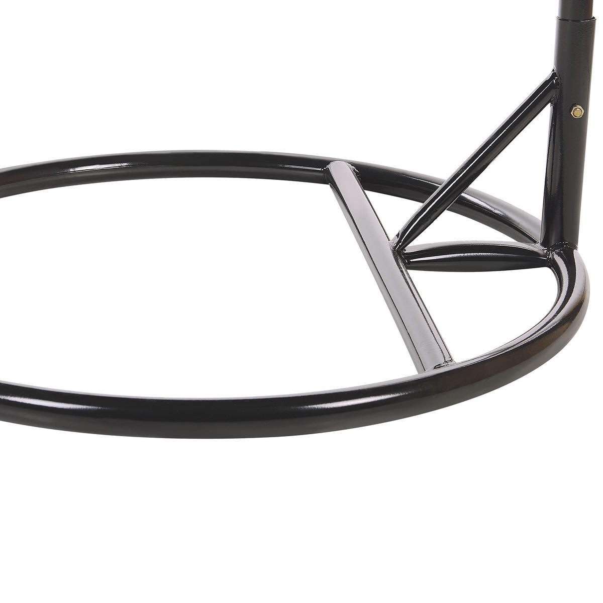 HÄNGESESSEL mit Gestell PE Rattan natürlich 97 cm Pineto - Beige, Kunststoff (80/199/97cm) - Beliani
