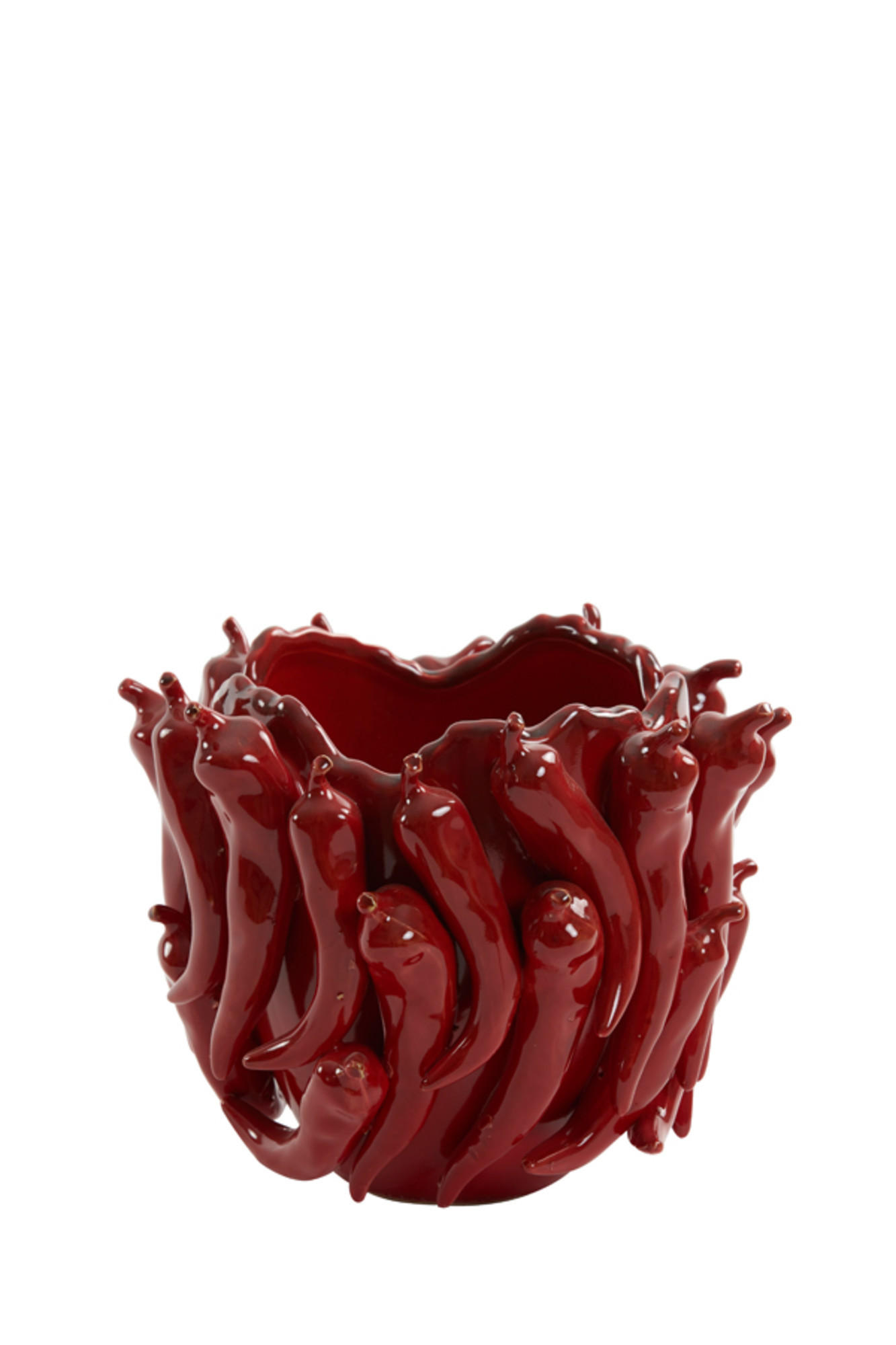 VASE Pfeffer Rot Ø25,5/20,5 cm - Rot, Keramik (20.5cm) - Light & Living