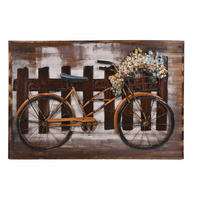 3D-METALLBILD Fahrrad Stahl Bunt 10x80x120cm - Multicolor, Metall (80/10cm) - DELUKE