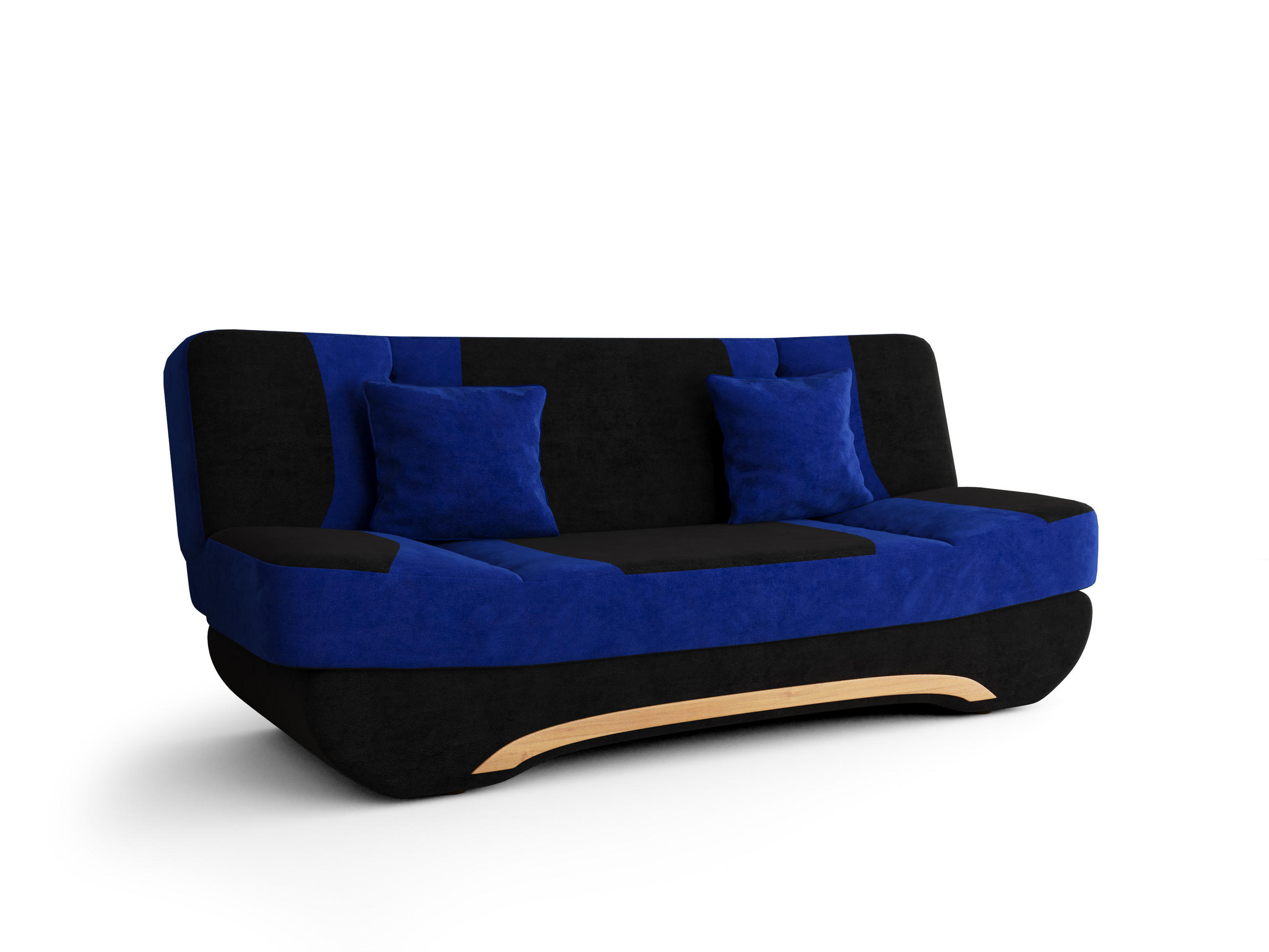 SOFA Boat mit Schlaffunktion - Blau/Schwarz, Textil (190/95/80cm) - SIMKAM Furniture