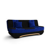SOFA Boat mit Schlaffunktion - Blau/Schwarz, Textil (190/95/80cm) - SIMKAM Furniture