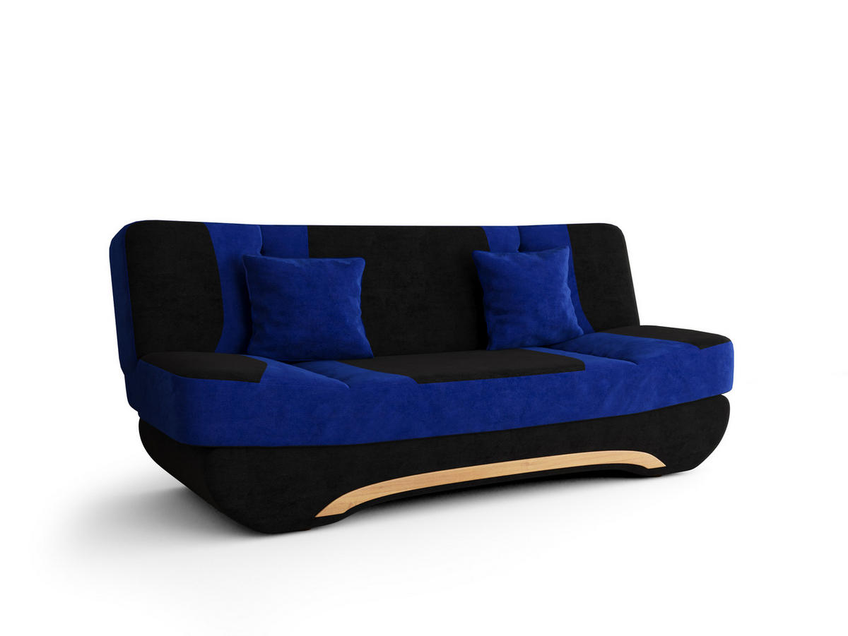 SOFA Boat mit Schlaffunktion - Blau/Schwarz, Textil (190/95/80cm) - SIMKAM Furniture