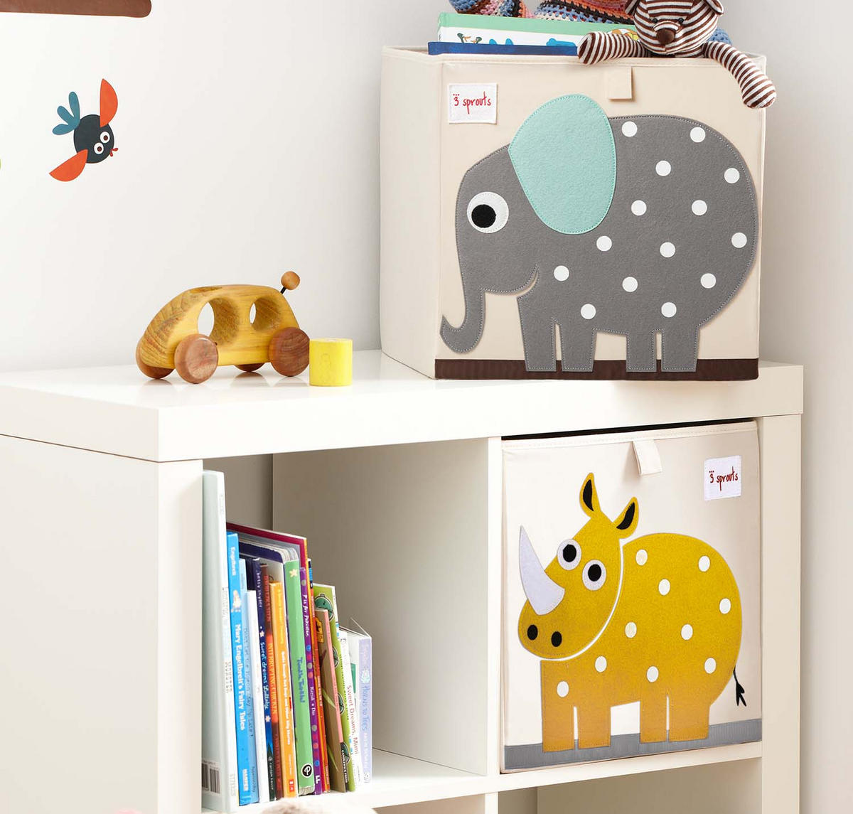 AUFBEWAHRUNGSBOX Elefant 33x33x33cm - Naturfarben, Textil (33/33cm) - 3Sprouts