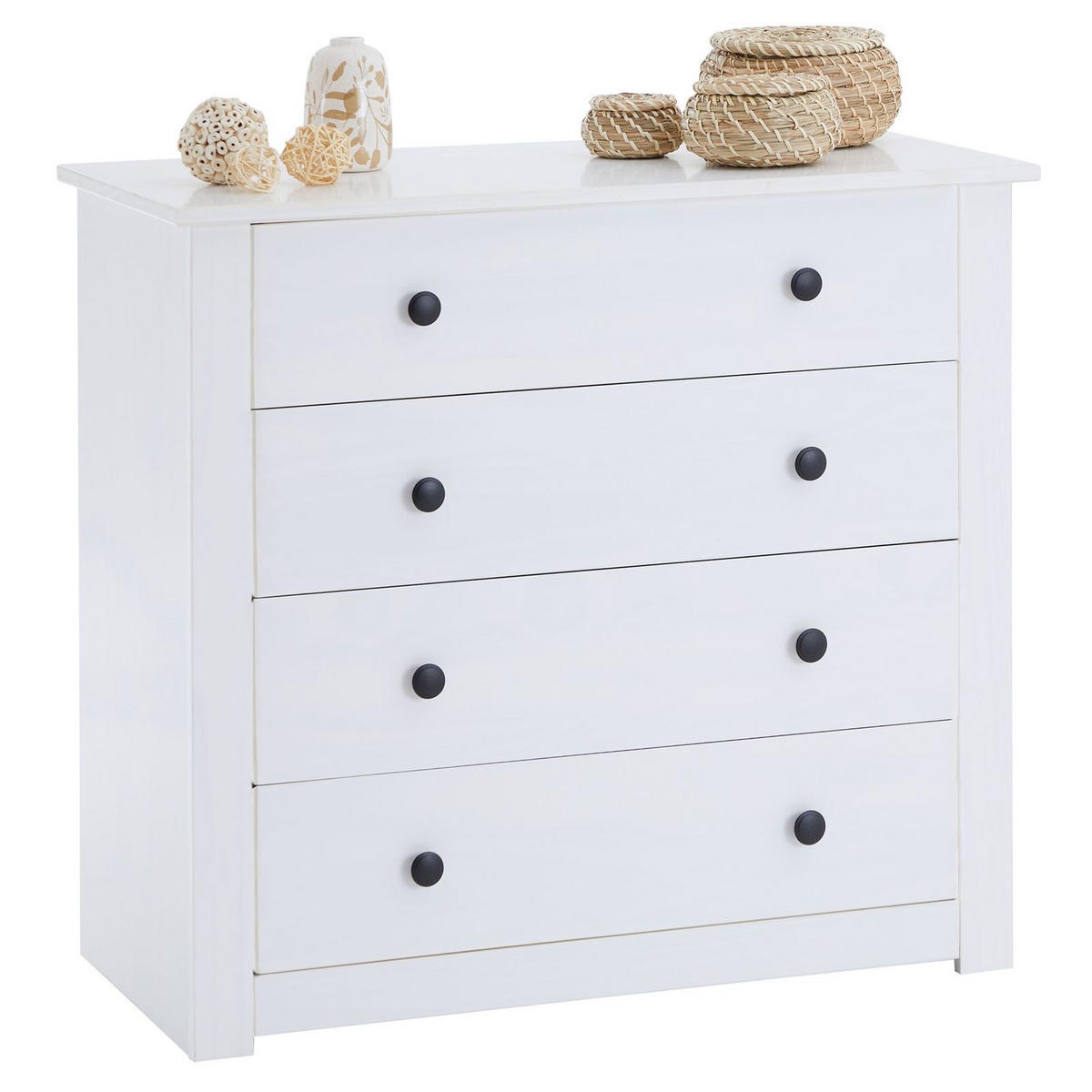 KOMMODE PAULO - Weiß, Holz (80/74/40cm) - CARO-Möbel