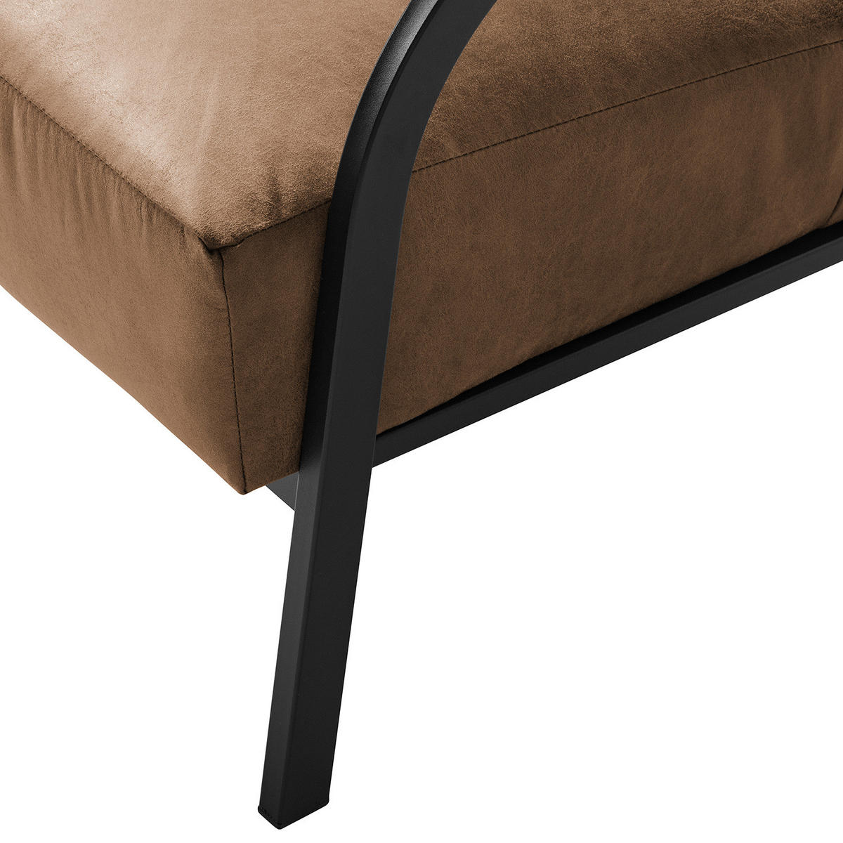 SESSEL - Antiklederlook - Grau, Textil (87/81/60cm) - home24