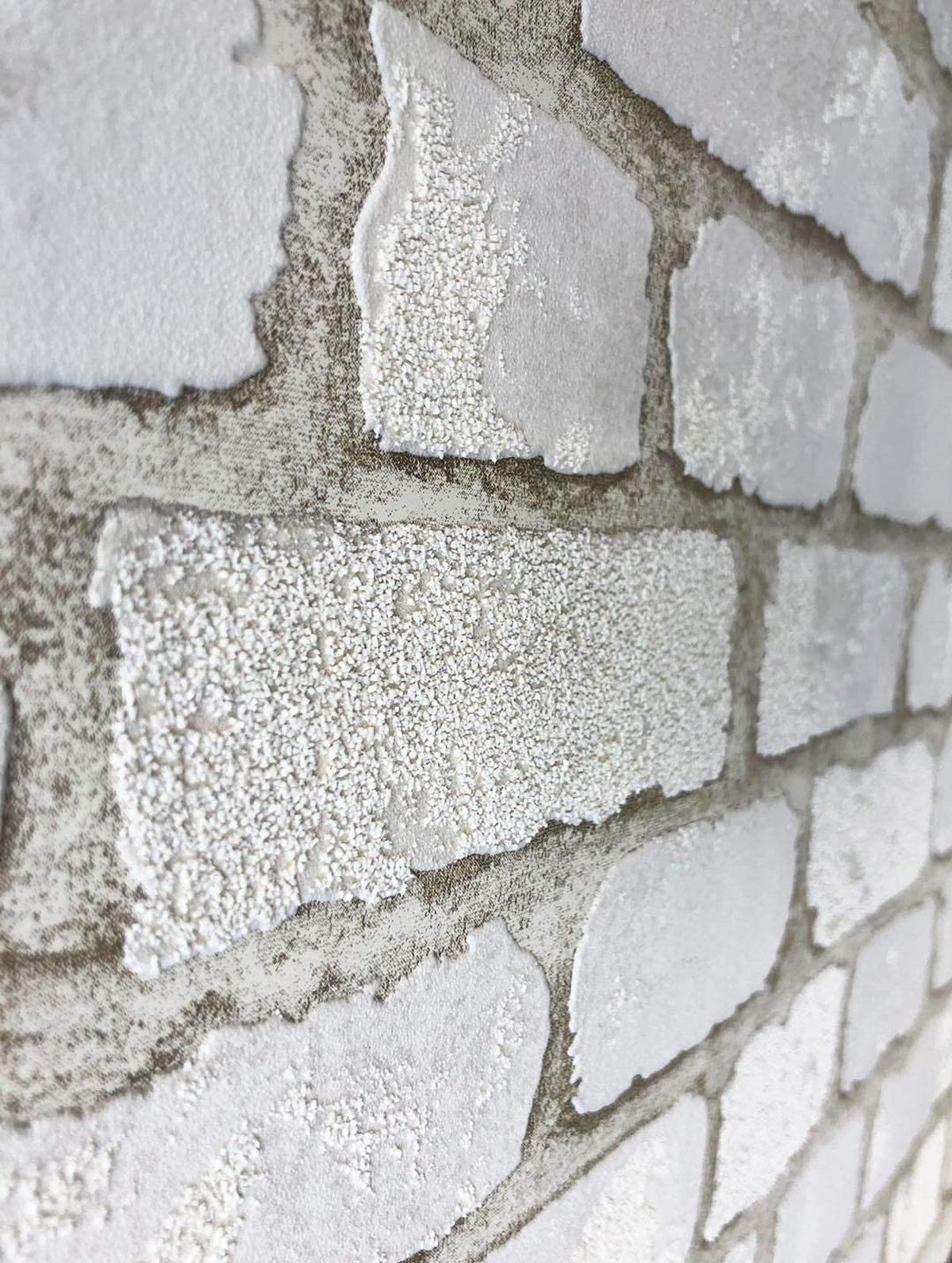 VLIESTAPETE Steinoptik Tapete weiß - Weiß, Papier (53/1005cm) - marburg