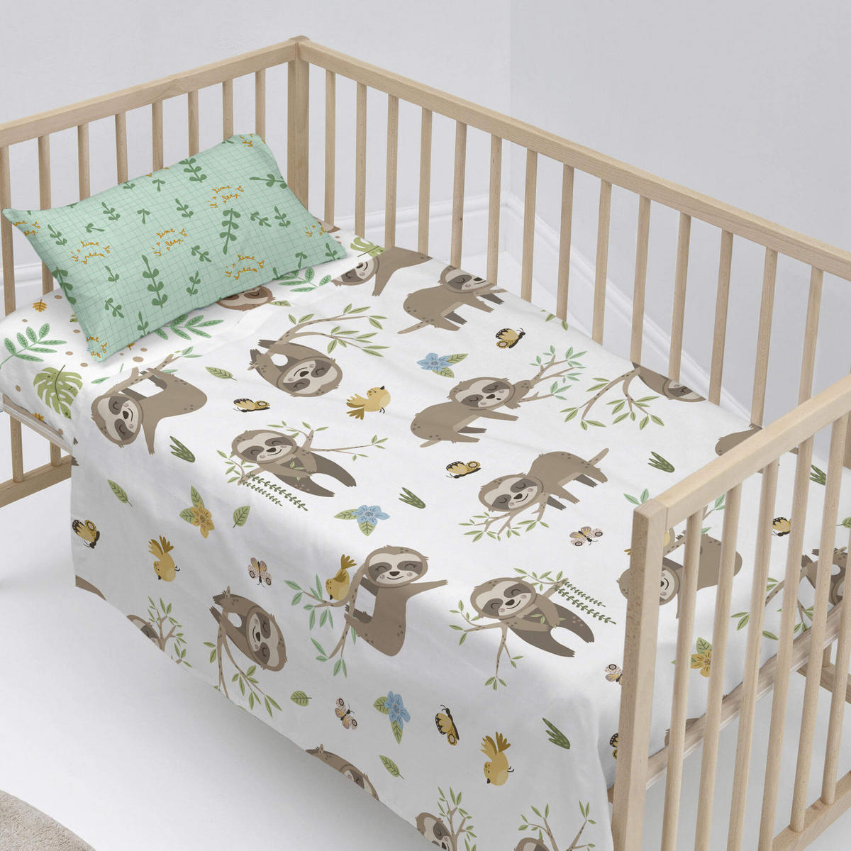 BETTWÄSCHE 2er-Set teiliges happy sloth 120x180 cm (kinderbett) mehrfarbig - Multicolor, Textil (120/180cm) - Happy Friday