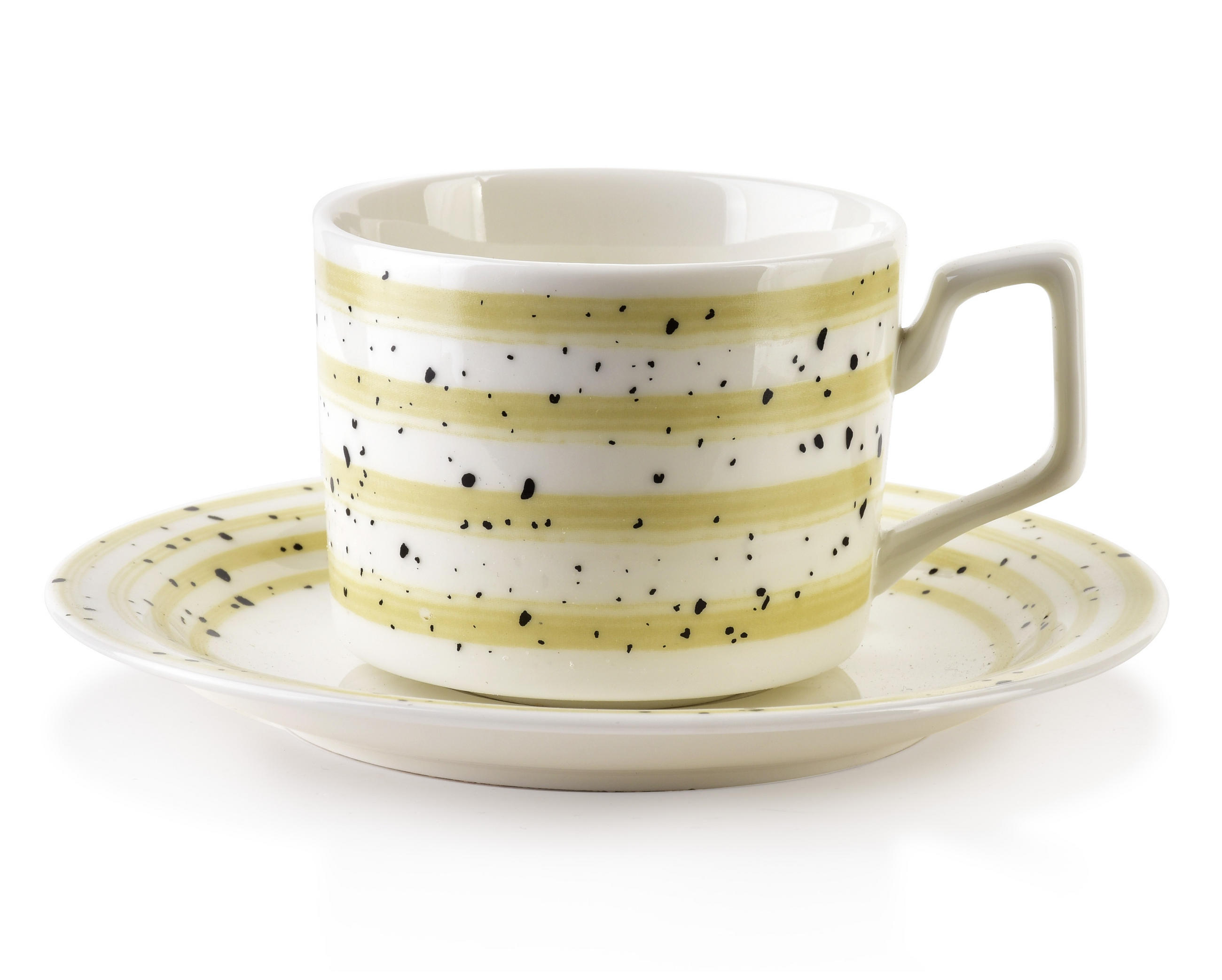 TASSE Joy beige 6er Set 42/18/7 cm Porzellan - Beige, Keramik (0.21L) - Mondex