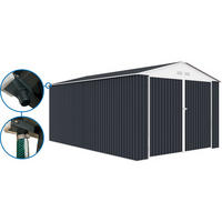 METALL-GARAGE PVC houston - Grau, Metall (70/310/470cm) - Habitat Garten