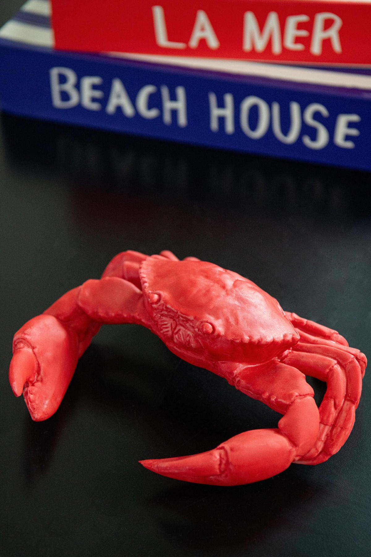 DEKOOBJEKT KRABBE - Rot, Glas/Naturmaterialien (17.5/7/19.5cm) - J-Line