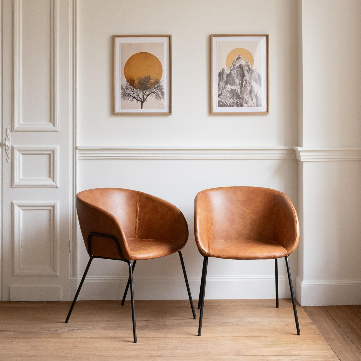 STÜHLE André Cognac 2er-Set - Orange, Kunststoff (57/76/59cm) - Happy Garden