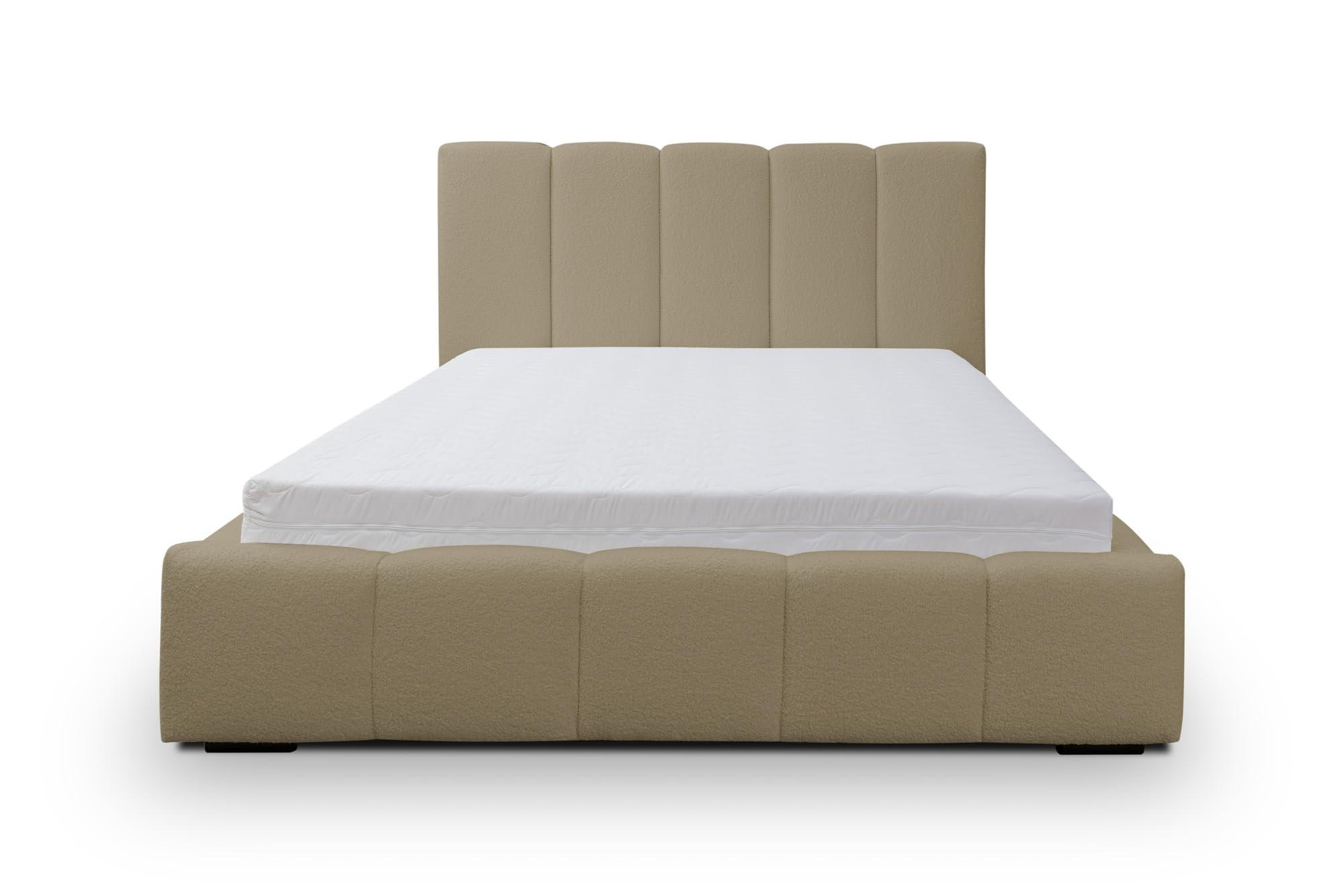 POLSTERBETT MARCO mit Bettkasten Boucle (Braun, 160 x 200 cm) - Braun, Holzwerkstoff (160/200cm) - VENASI MÖBEL