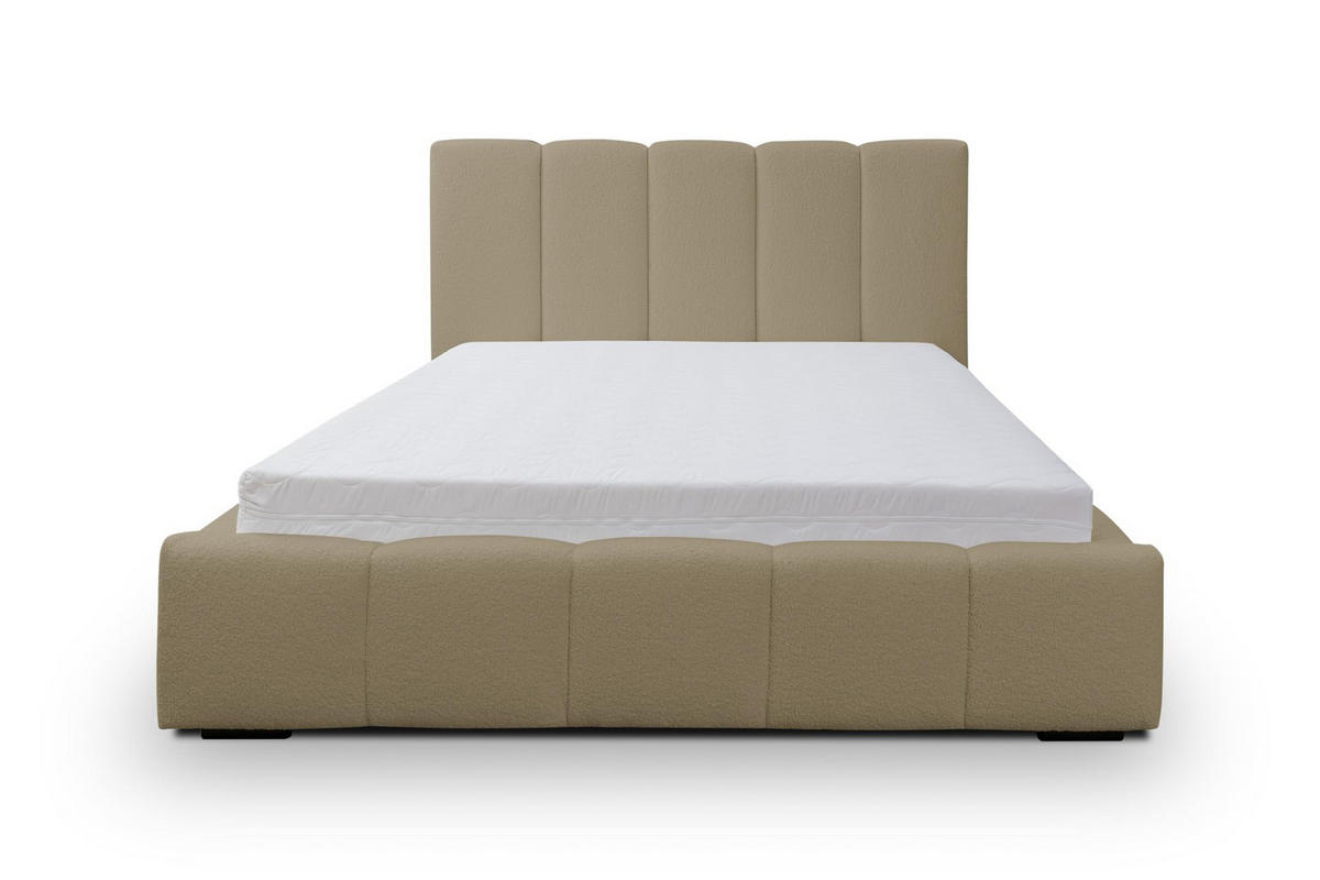 POLSTERBETT MARCO mit Bettkasten Boucle (Braun, 180 x 200 cm) - Braun, Holzwerkstoff (180/200cm) - VENASI MÖBEL