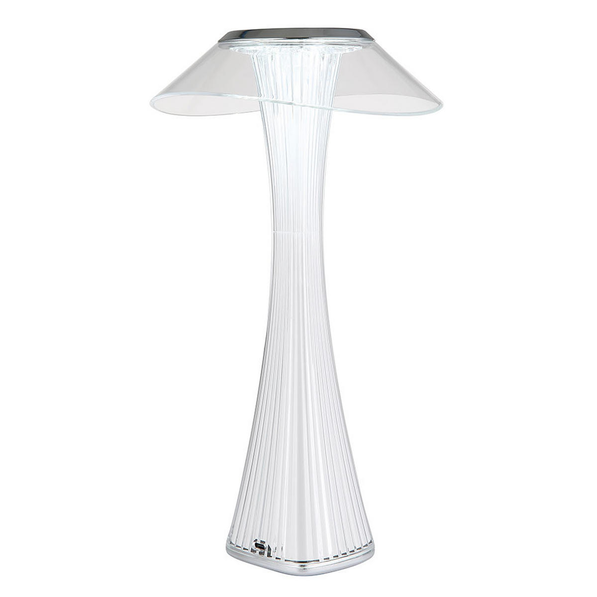 LED TISCHLEUCHTE Ambra Silber - Klar, Kunststoff (15.1/15.1/27.4cm) - Globo Lighting