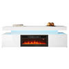 TV-LOWBOARD EF 2D Glossa mit Kamin - Weiß, Holzwerkstoff/Kunststoff (190/59/41cm) - MIRJAN24
