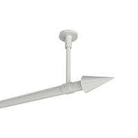 GARDINENSTANGEN-SET Sonette Savio 160 cm, 1-läufig, 20 mm Ø Weiß - Weiß, Metall (160cm) - INTERDECO
