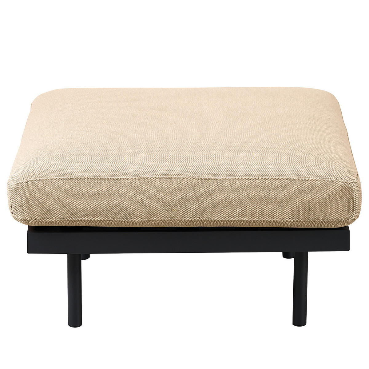 OUTDOOR-HOCKER - Beige, Textil/Metall (77/44/77cm) - home24