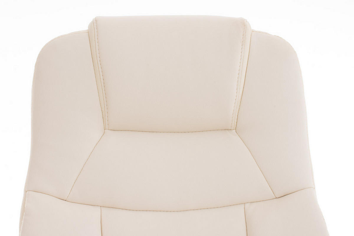 BÜROSTUHL Apodo Two, Kunstleder Creme - Creme, Textil/Metall (66/122/70cm) - TPFLiving