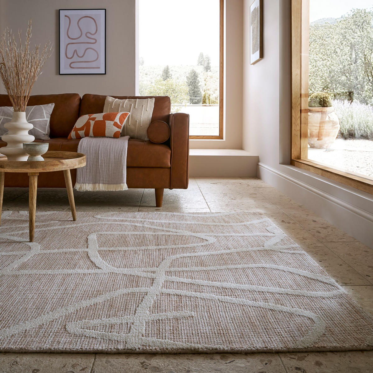 TEPPICH ARLEN, abstrakt, Taupe, 160 x 230 cm - Beige, Textil (230/160cm) - KADIMA DESIGN