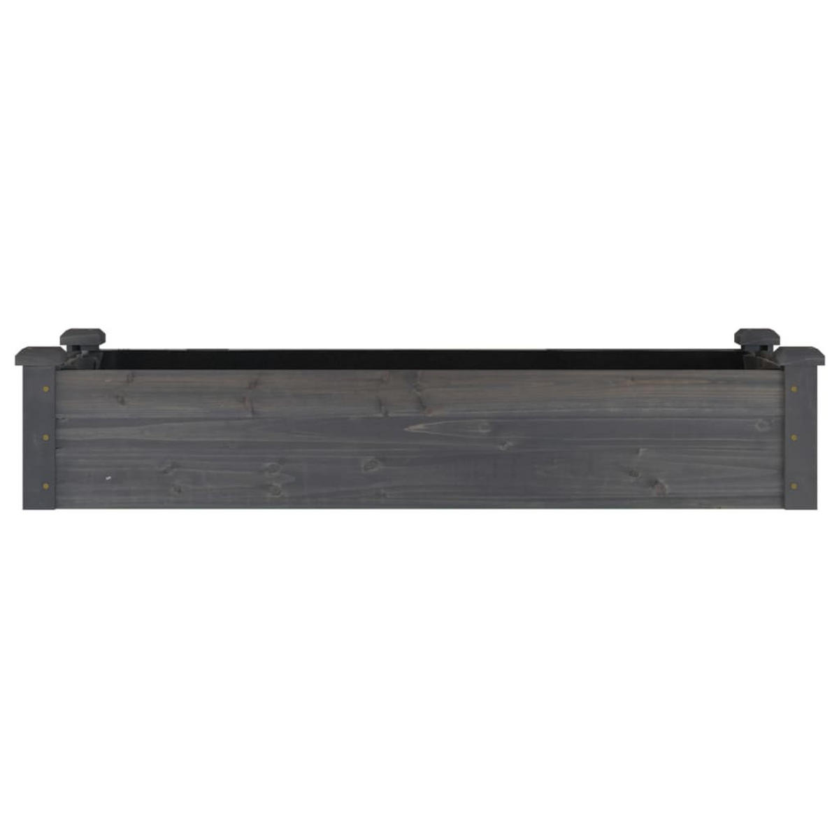 HOCHBEET mit Einsatz Grau 120x45x25 cm Massivholz Tanne - Grau, Holz (45/25/120cm) - furnicato