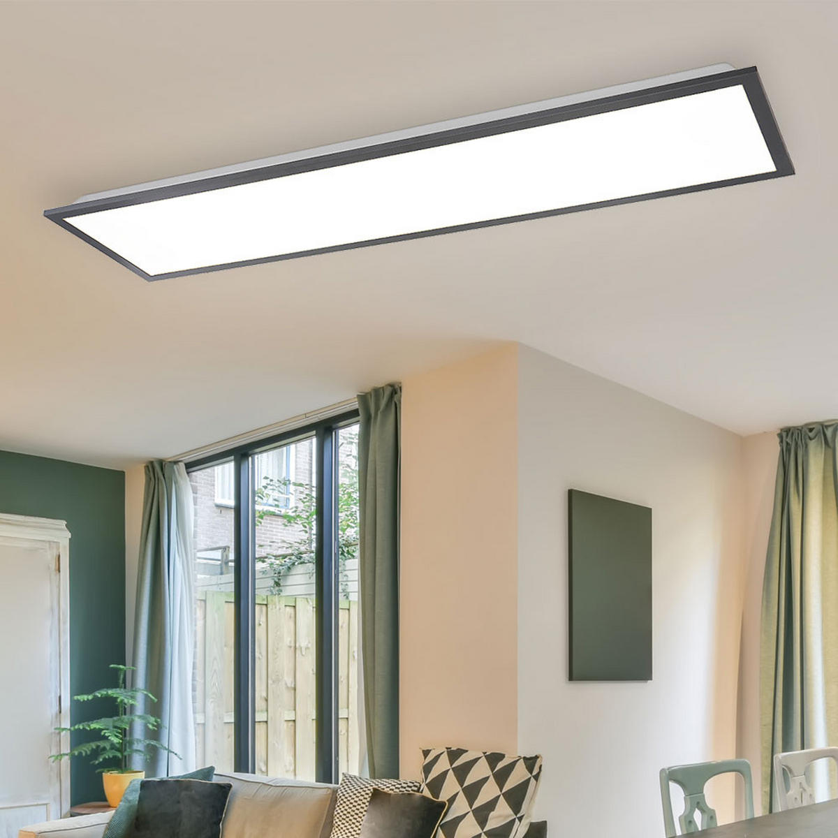 LED DECKENLEUCHTE Doro Grau Aluminium - Grau, Metall (80/20/7.5cm) - Globo Lighting