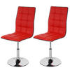 ESSZIMMERSTUHL Rot 2er-Set - Rot, Textil (43/103/54cm) - MCW