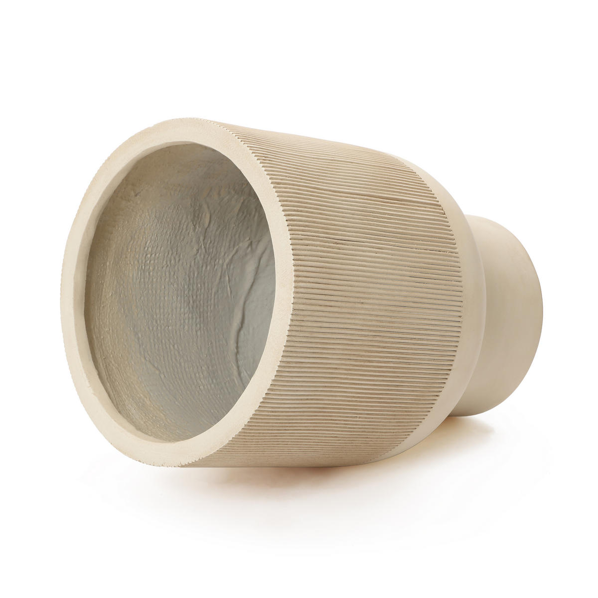 PFLANZKÜBEL rund, beige, aus MgO, Ø 31 × H 41 cm - Beige, Naturmaterialien (41cm)