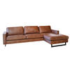 ECKSOFA VILNIUS Braun Kunstleder - Dunkelbraun/Schwarz, Leder/Textil (286/170cm) - KAWOLA