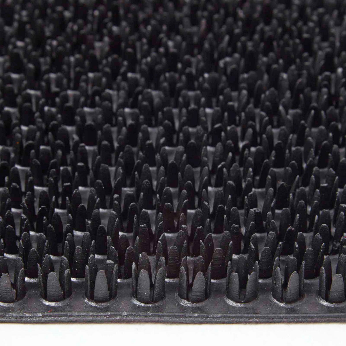 FUSSABTRETER Gummi mit Bürsten-Effekt 40/60 cm - Schwarz, Naturmaterialen (40/60cm) - Homescapes