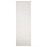 WOLLTEPPICH CARVE, geometrisch, Weiß, 80 x 300 cm - Beige, Textil (80/300cm) - KADIMA DESIGN