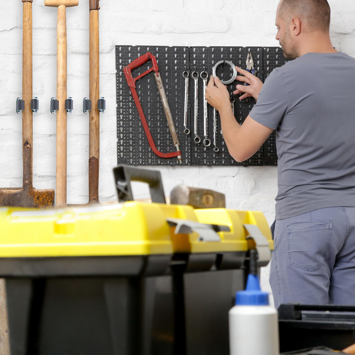 20XGERÄTEHALTER - Multicolor, Kunststoff/Metall (5/5/4.5cm) - Relaxdays