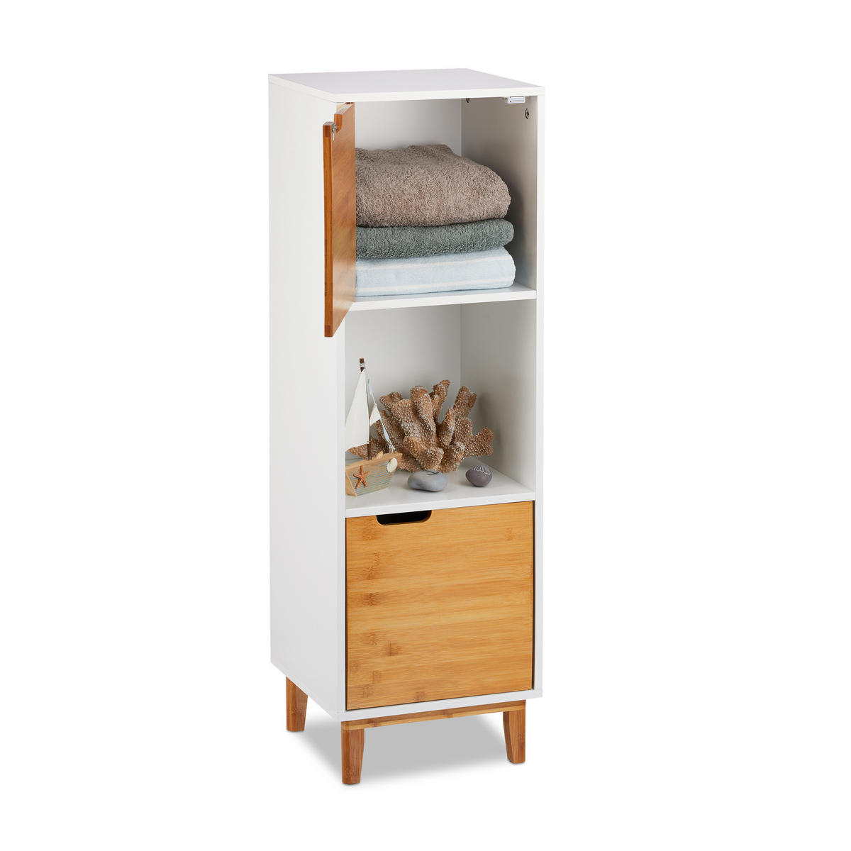STANDREGAL - Multicolor, Holz/Holzwerkstoff (32/101/30cm) - Relaxdays