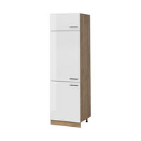 DULAP ÎNALT R-Line, Alb lucios ridicat/Stejar auriu, 60 cm - stejar miere/alb lucios, compozit lemnos (60/206.8/57.2cm) - Vicco