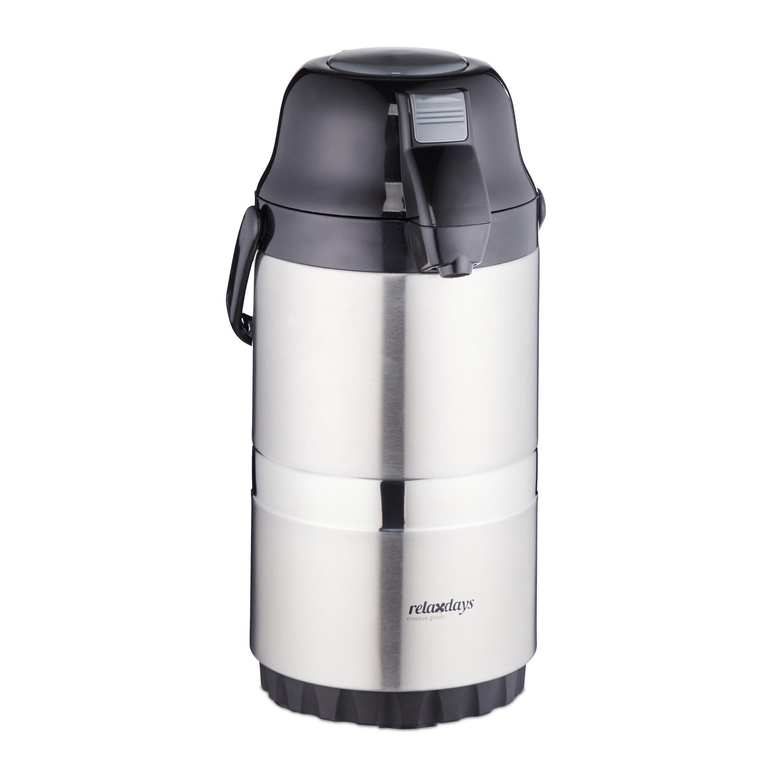 PUMPKANNE - Silberfarben, Glas/Kunststoff (2.2L) - Relaxdays