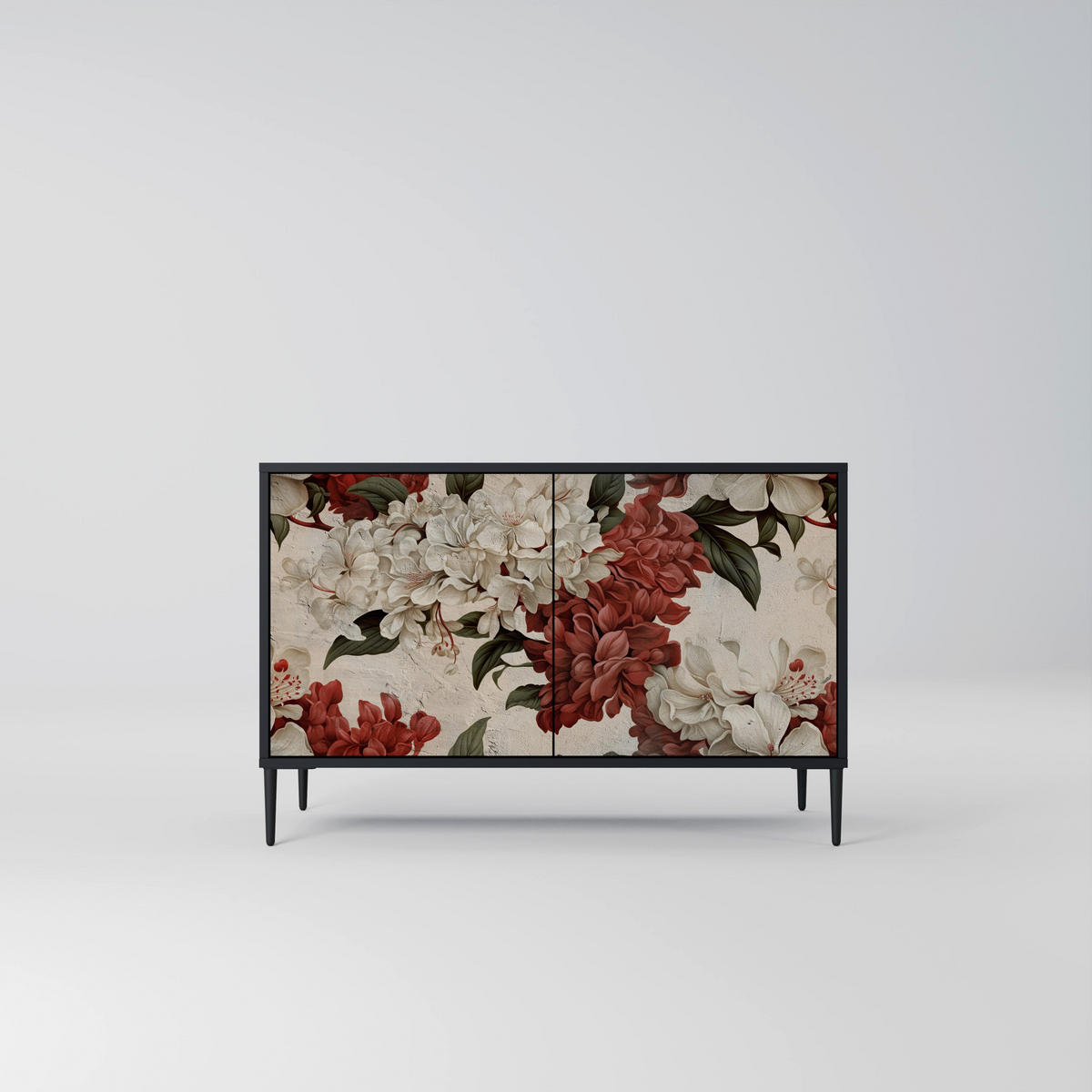 SIDEBOARD EPHEMERAL DAYS, Eicheneffekt, 111x42x77,5 cm, 2 Türen - Eichefarben/Buchefarben, Holzwerkstoff/Buchenholz (111/77.5/42cm) - SpaceRebels