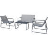 GARTENSITZGRUPPE fortaleza Hellgrau - Grau, Metall - Habitat Garten